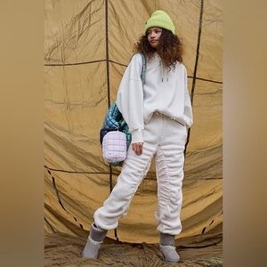 Free People Movement Sundown Fleece Pants NWT Ivory